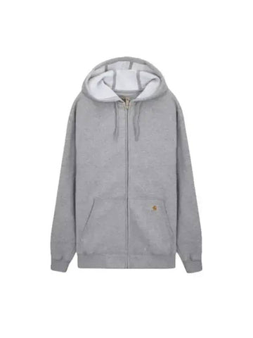 Loose Fit Midweight Zip Up Hoodie Heather Grey - CARHARTT - BALAAN 1