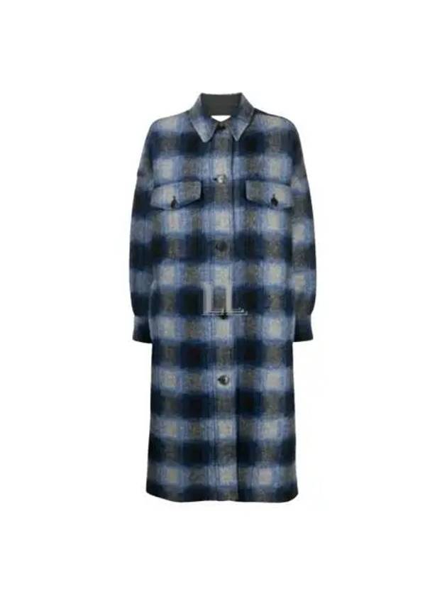 Kotajot Check Single Coat Navy - ISABEL MARANT - BALAAN 2