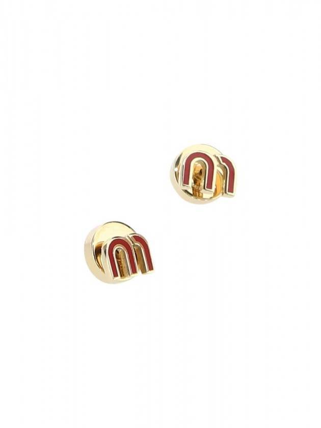 enamel metal earrings red - MIU MIU - BALAAN 1