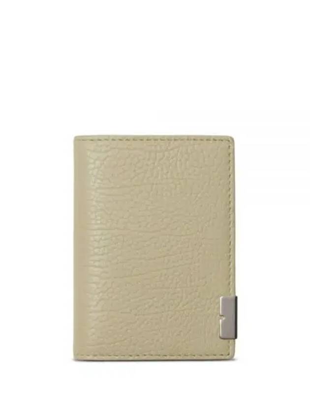 B Cut Leather Card Wallet Green - BURBERRY - BALAAN 2