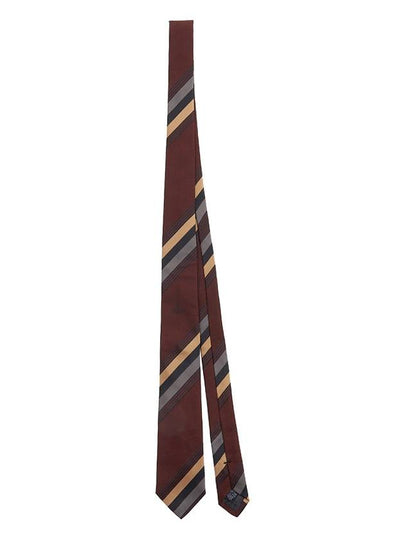 Classic Striped Silk Tie Burgundy - VIVIENNE WESTWOOD - BALAAN 2