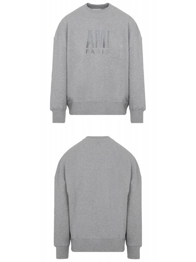 Chest Embroidery Logo Sweatshirt Grey - AMI - BALAAN 5