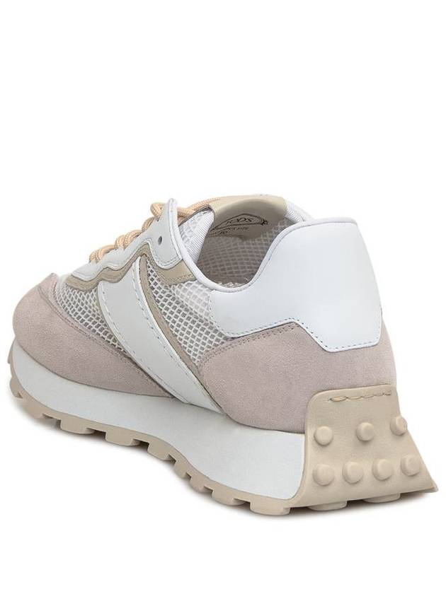 Women's Suede Low Top Sneakers Beige - TOD'S - BALAAN 4