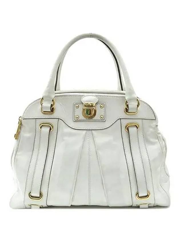 White leather double zip tote bag - MARC JACOBS - BALAAN 1