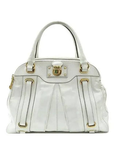 White leather double zip tote bag - MARC JACOBS - BALAAN 1