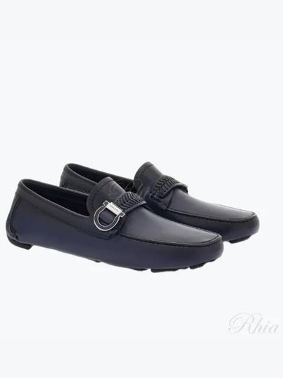 Gancini Ornament Driving Shoes Midnight Blue - SALVATORE FERRAGAMO - BALAAN 2