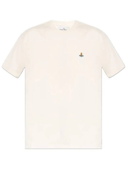 ORB Logo Cotton Short Sleeve T-Shirt Beige - VIVIENNE WESTWOOD - BALAAN 2