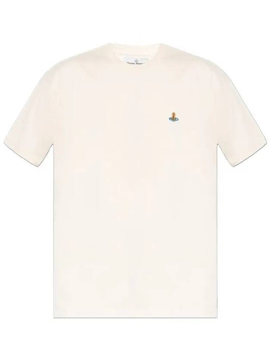 ORB Logo Cotton Short Sleeve T-Shirt Beige - VIVIENNE WESTWOOD - BALAAN 2