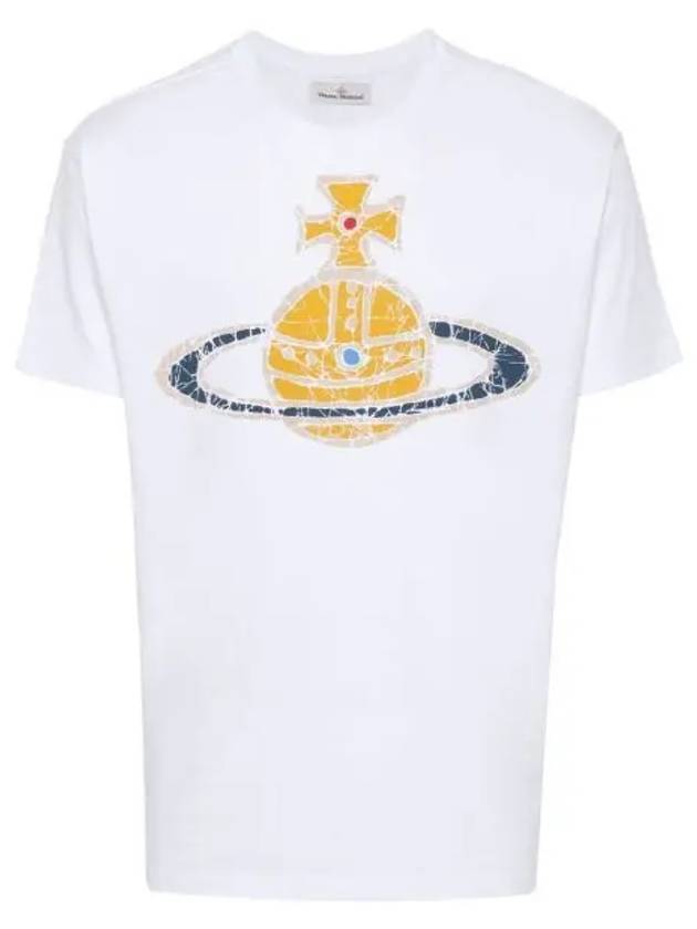 Women's Print Logo Short Sleeve T-Shirt White - VIVIENNE WESTWOOD - BALAAN 2