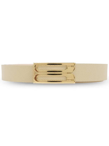 Victoria Beckham Leather Belt, Women's, Cream - VICTORIA BECKHAM - BALAAN 1