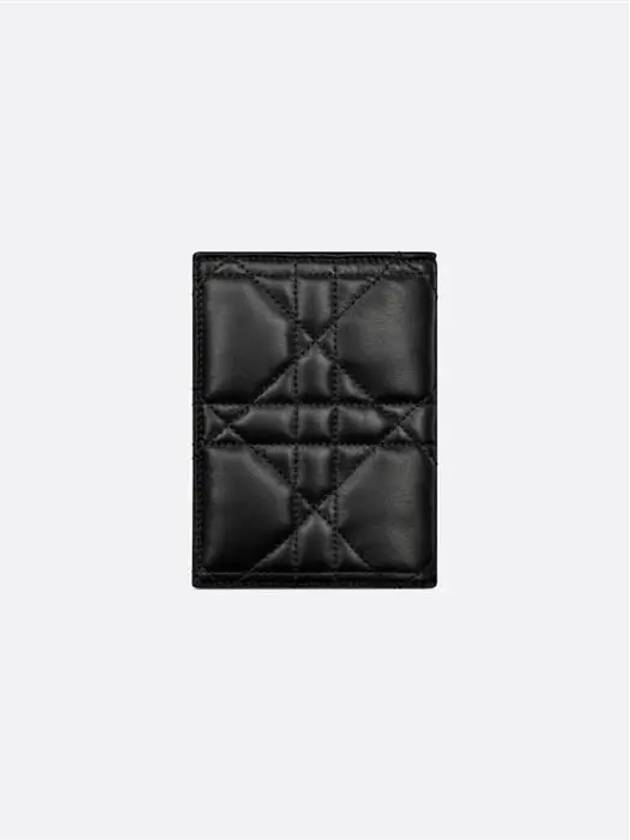 Miss Caro Macrocannage Lambskin Passport Wallet Black - DIOR - BALAAN 4