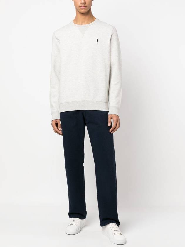 Embroidered Logo Basic Crew Neck Sweatshirt Grey Melange - POLO RALPH LAUREN - BALAAN 3