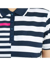 Women's Bold Stripe Golf PK Shirt White Navy - G/FORE - BALAAN 9