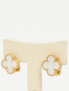 Van Cleef Arpels Vintage Alhambra Earrings Yellow Gold Mother of Pearl 74202 - VANCLEEFARPELS - BALAAN 4