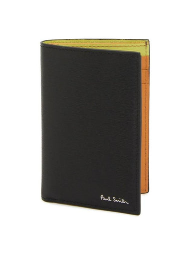 Logo Leather Half Wallet Black - PAUL SMITH - BALAAN 1