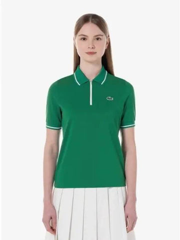 Women s texture half zip polo t shirt DF403E 54G 132 Domestic product GQ2N24040354809 - LACOSTE - BALAAN 1