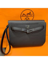 Kelly Depeche Bag 25 Monochrome Pouch Togo Skin Black - HERMES - BALAAN 2