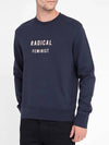 11Th Anniversary Radical Feminist Typo Sweatshirt Deep Blue - ACNE STUDIOS - BALAAN 4