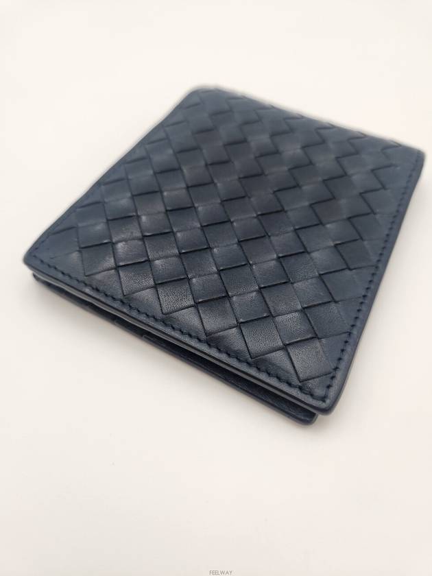 Daol Beomeo Branch Bottega Intrecciato Half Wallet Navy Condition B - BOTTEGA VENETA - BALAAN 5