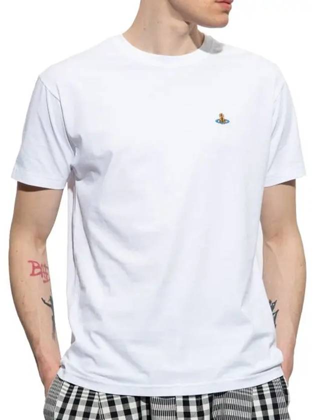 Chest ORB Logo Short Sleeve T-Shirt White - VIVIENNE WESTWOOD - BALAAN 4