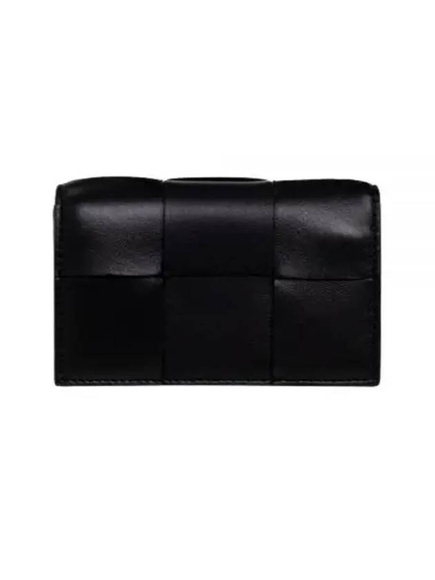 Intrecciato Flap Card Wallet Black - BOTTEGA VENETA - BALAAN 2