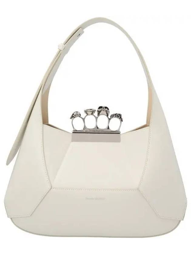 Calfskin Jewel Mini Hobo Shoulder Bag White - ALEXANDER MCQUEEN - BALAAN 2