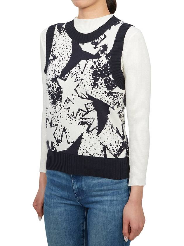 Gastone Knit Vest Black White - MAX MARA - BALAAN 3