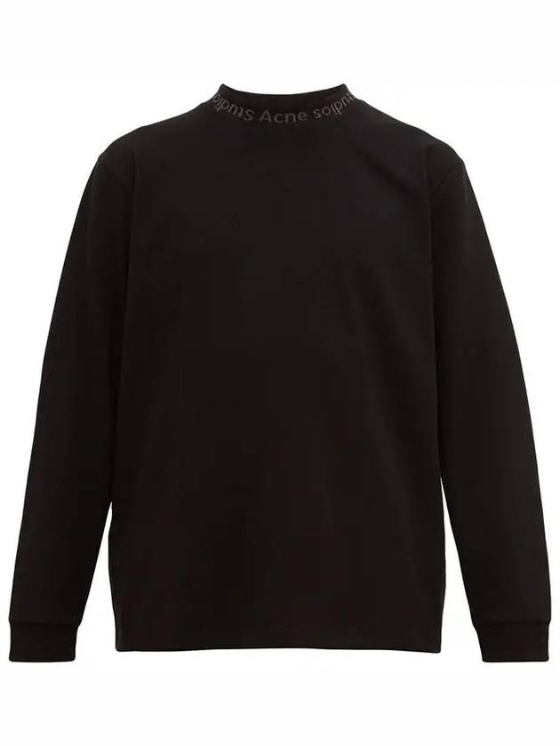 Neck Logo Long Sleeve T-Shirt Black - ACNE STUDIOS - BALAAN 2