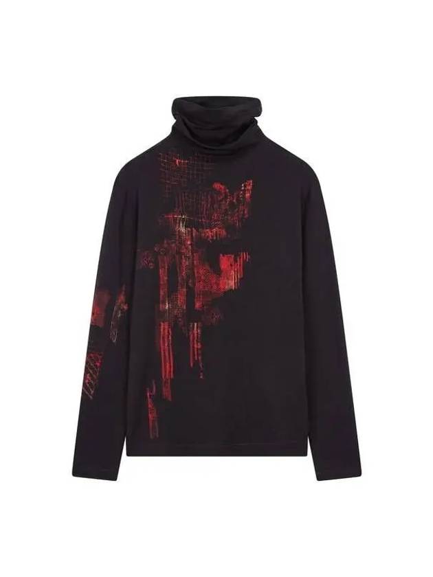 Y's printed turtleneck tshirt black 270464 - YOHJI YAMAMOTO - BALAAN 1