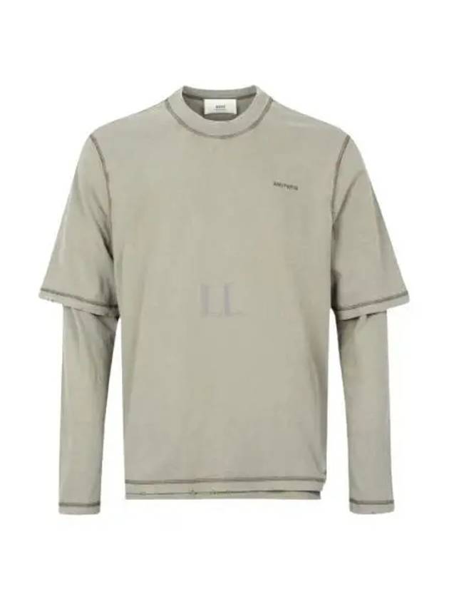 Fade Out Long Sleeve T-Shirt Grey - AMI - BALAAN 2