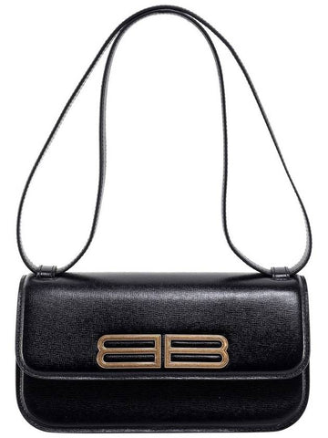 BB logo gossip small shoulder bag black - BALENCIAGA - BALAAN.