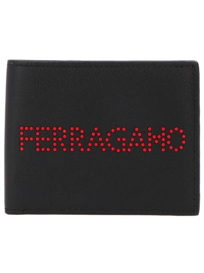 Men's Leather Half Wallet Black - SALVATORE FERRAGAMO - BALAAN 2