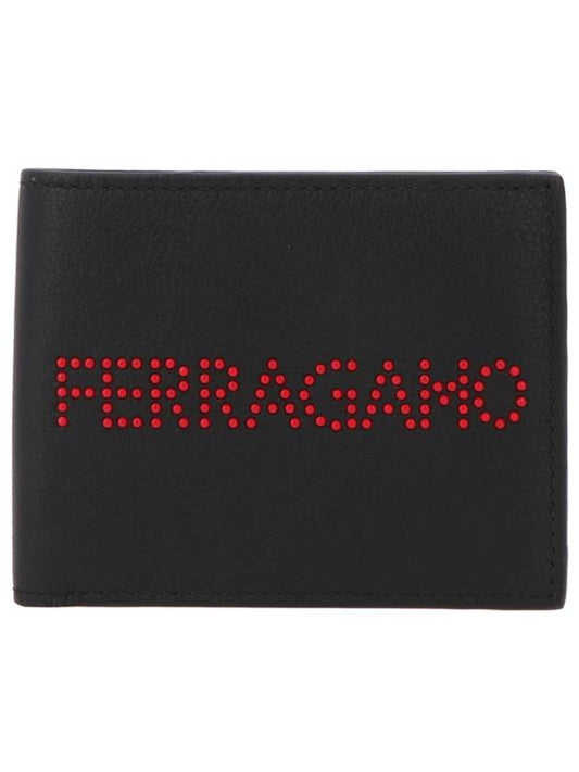 Men's Leather Half Wallet Black - SALVATORE FERRAGAMO - BALAAN 2