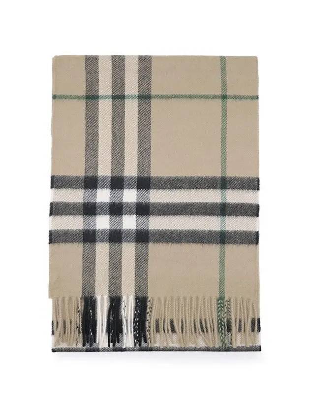 Check Cashmere Scarf Beige - BURBERRY - BALAAN 3