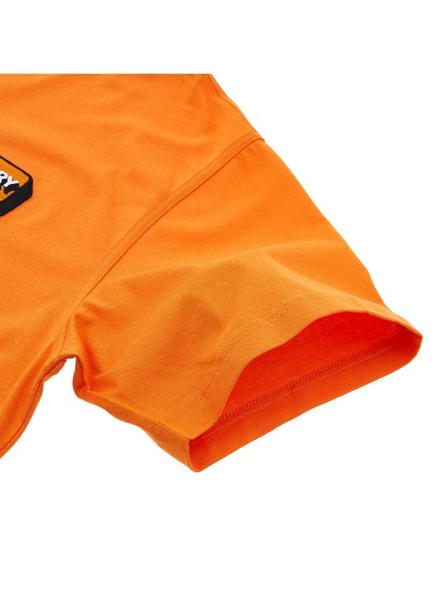 logo applique short sleeve t-shirt orange - BURBERRY - BALAAN.