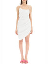 La Robe Saudade Asymmetric Draped Midi Dress White - JACQUEMUS - BALAAN 3