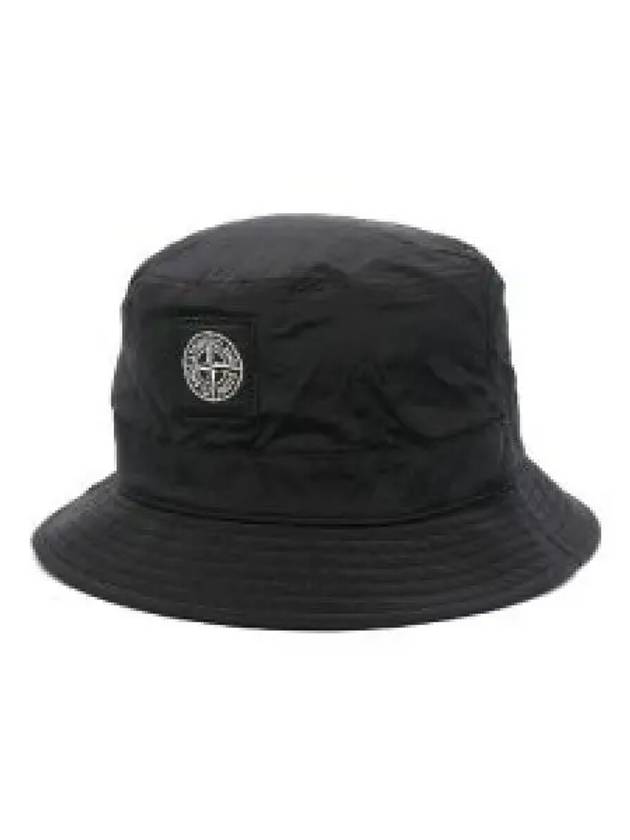 Logo Nylon Bucket Hat Black - STONE ISLAND - BALAAN 2