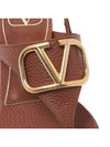 Women's V Logo Flat Sandals Brown - VALENTINO - BALAAN.