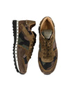 Camouflage Rockstud Low Top Sneakers Green - VALENTINO - BALAAN 1