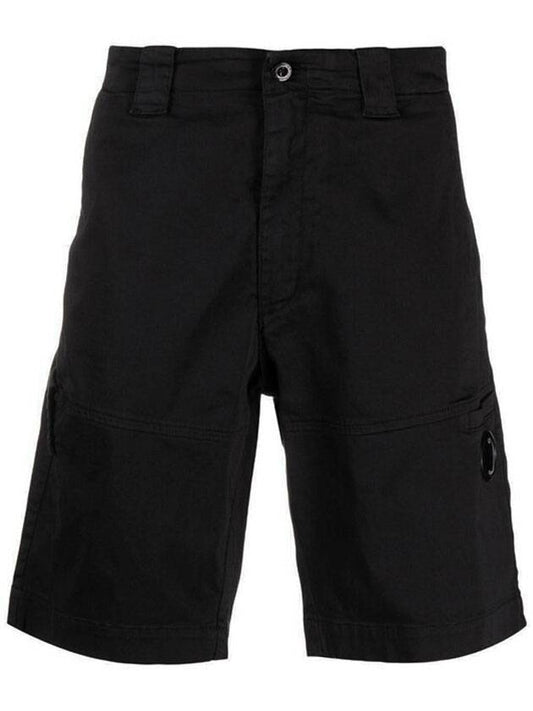 Wappen Patch Satin Stretch Half Shorts Black - CP COMPANY - BALAAN.