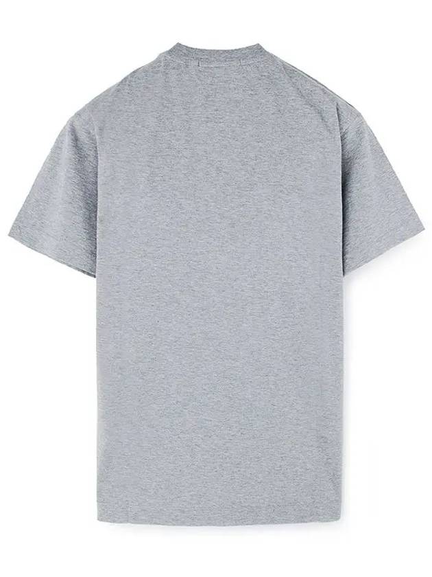 Logo Patch Cotton Short Sleeve T-Shirt Dust Melange Grey - STONE ISLAND - BALAAN 3