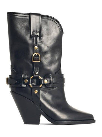 Isabel Marant Étoile 'Lyca' Black Leather Boots - ISABEL MARANT ETOILE - BALAAN 1