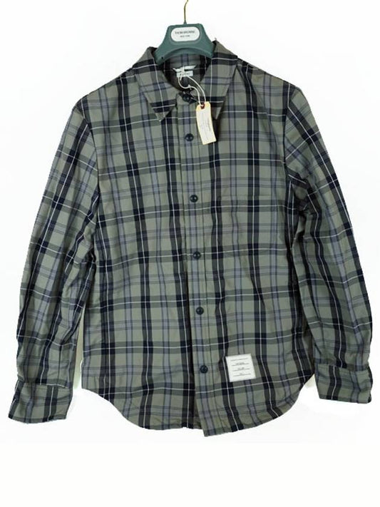 Tartan print shirt jacket MJO055AF0035 - THOM BROWNE - BALAAN 2