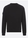 Wappen Patch Crew Neck Cotton Sweatshirt Black - STONE ISLAND - BALAAN 3