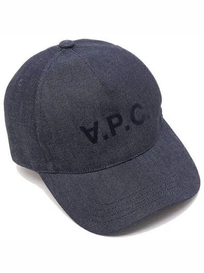 VPC Velvet Logo Denim Ball Cap Blue - A.P.C. - BALAAN 2