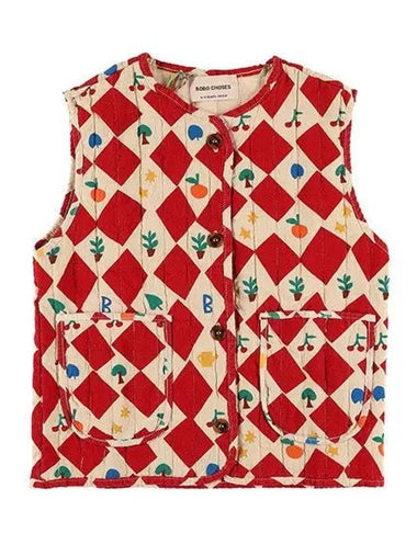 B224AC125 611 Harlequin Quilted Junior Vest 1139853 - BOBO CHOSES - BALAAN 1