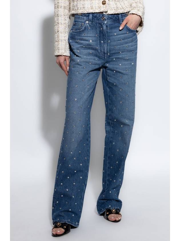 Versace Jeans With Shimmering Crystals, Women's, Blue - VERSACE - BALAAN 3