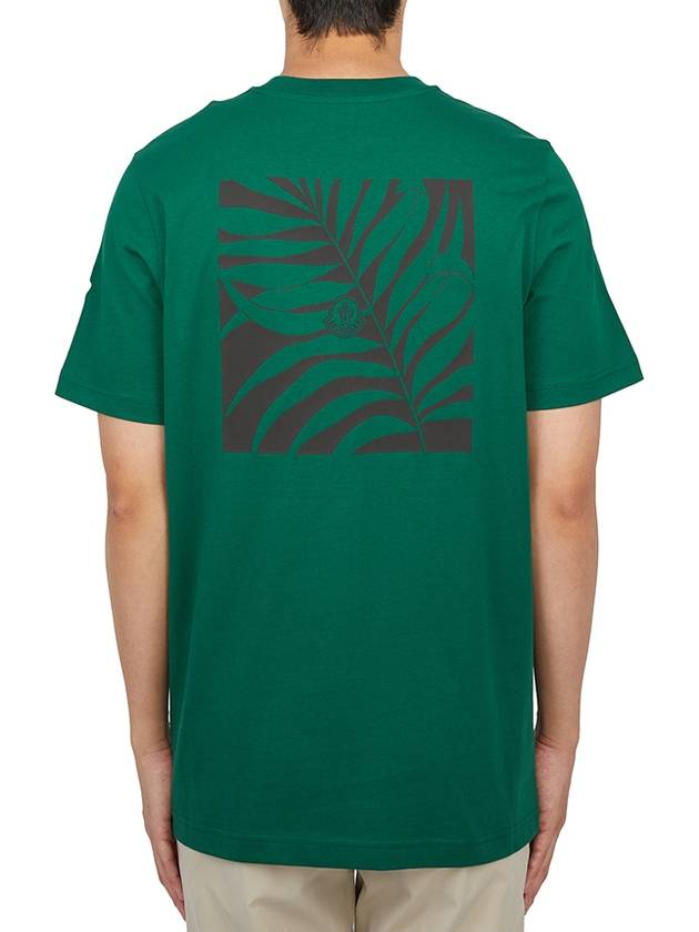 Back Print Short Sleeve T-Shirt Green - MONCLER - BALAAN 3