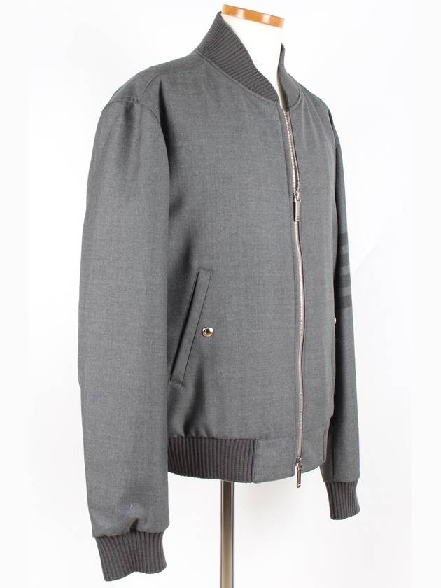 Diagonal armband bomber jacket MJO030A - THOM BROWNE - BALAAN 6