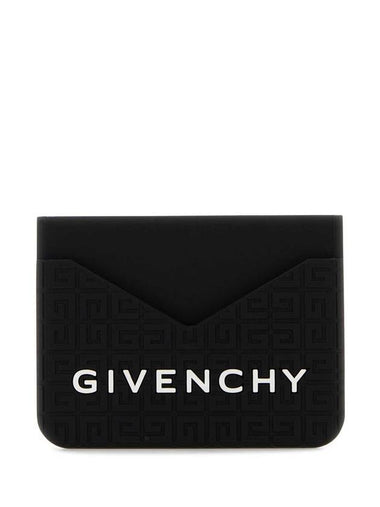 4G Logo Print Rubber Card Wallet Black - GIVENCHY - BALAAN 1